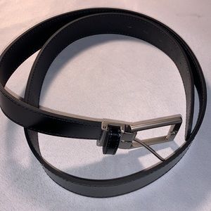 Black leather belt